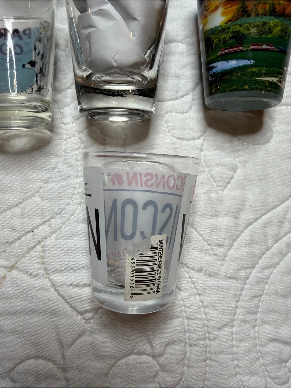 Wisconsin Souvenir Shot Glass Lot - Colorful State Designs